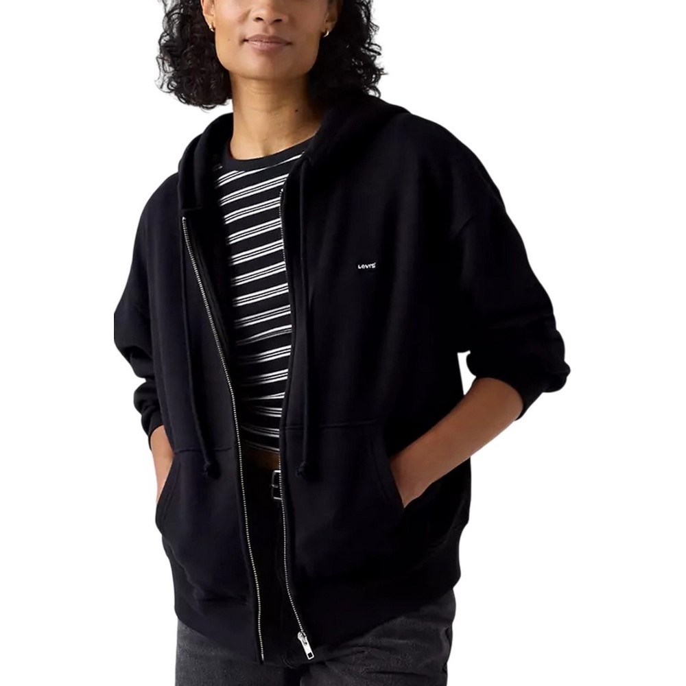 LEVIS EVERYDAY FULL ZIP HOODIE SWEATSHIRT ΖΑΚΕΤΑ ΦΟΥΤΕΡ ΓΥΝΑΙΚΕΙΑ BLACK