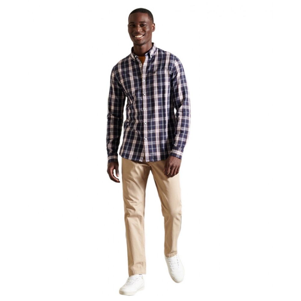 ΠΟΥΚΑΜΙΣΟ CLASSIC LONDON  ΑΝΔΡΙΚΟ SUPERDRY BLUE