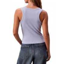 CALVIN KLEIN JEANS A WVN LBL 2X2 CTTN ΤΟΠ ΓΥΝΑΙΚΕΙΟ PURPLE