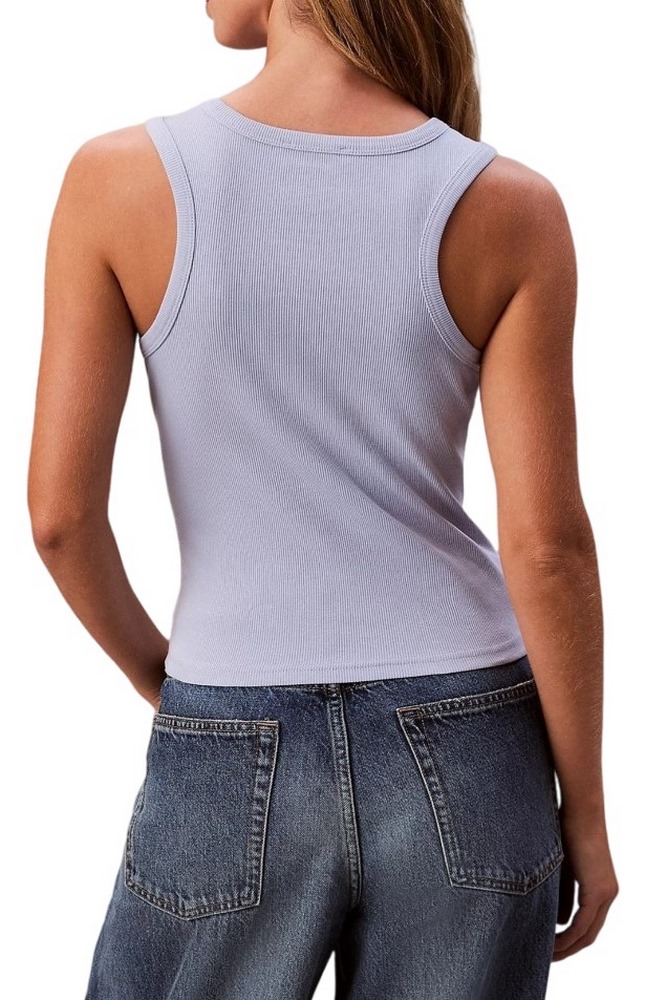 CALVIN KLEIN JEANS A WVN LBL 2X2 CTTN ΤΟΠ ΓΥΝΑΙΚΕΙΟ PURPLE