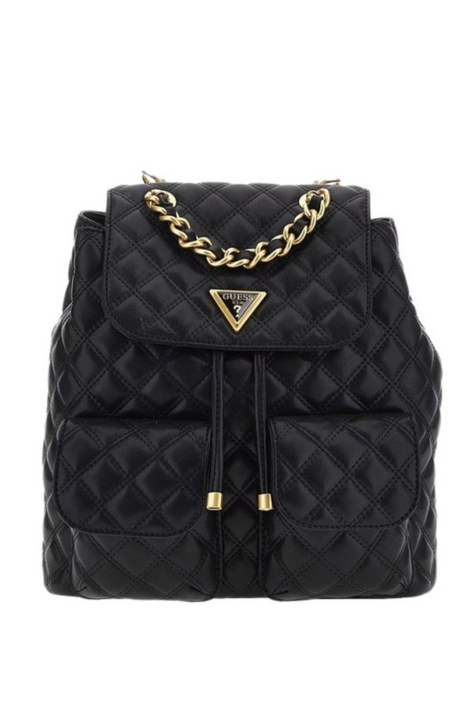 GUESS GIULLY FLAP BACKPACK ΤΣΑΝΤΑ ΓΥΝΑΙΚΕΙΑ BLACK