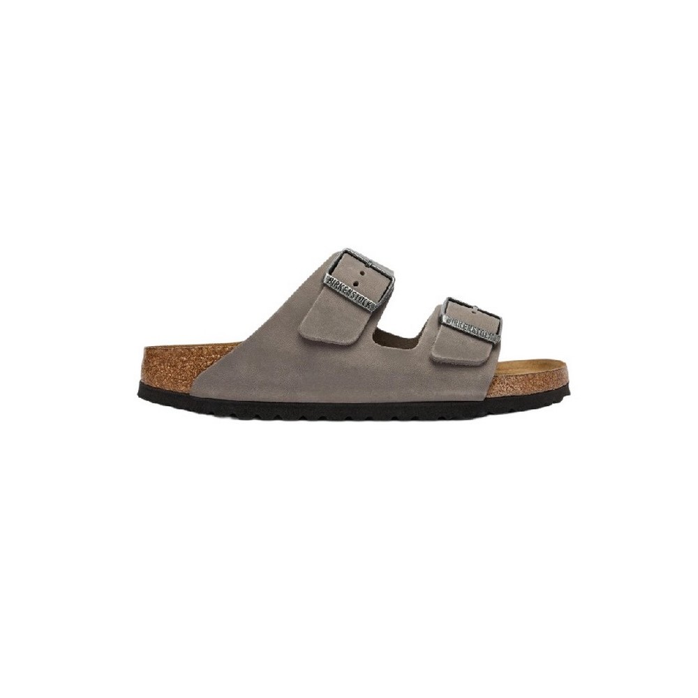 BIRKENSTOCK LEATHER ARIZONA SFB LEOI IRON NARROW SEASONAL ΠΑΝΤΟΦΛΑ UNISEX GREY