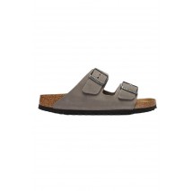 BIRKENSTOCK LEATHER ARIZONA SFB LEOI IRON NARROW SEASONAL ΠΑΝΤΟΦΛΑ UNISEX GREY