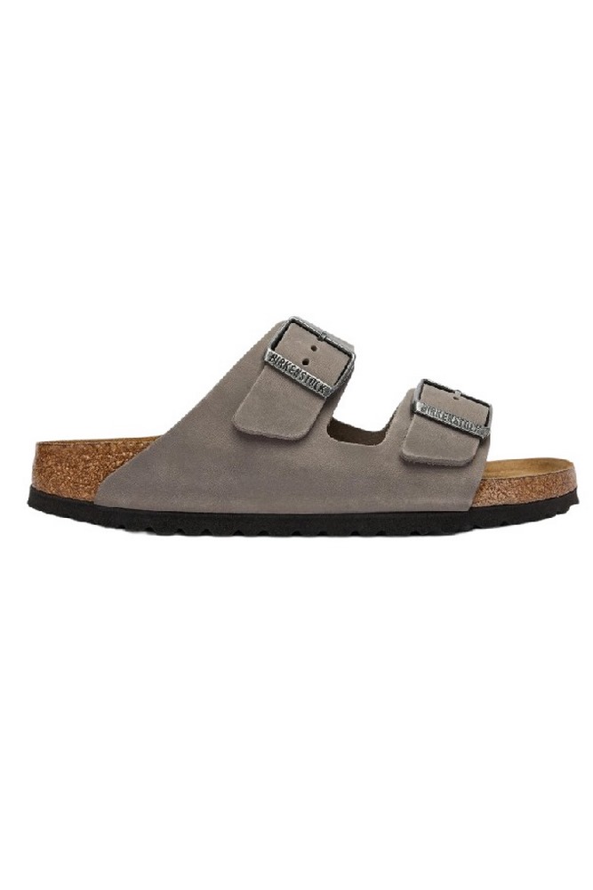 BIRKENSTOCK LEATHER ARIZONA SFB LEOI IRON NARROW SEASONAL ΠΑΝΤΟΦΛΑ UNISEX GREY