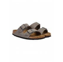BIRKENSTOCK LEATHER ARIZONA SFB LEOI IRON NARROW SEASONAL ΠΑΝΤΟΦΛΑ UNISEX GREY