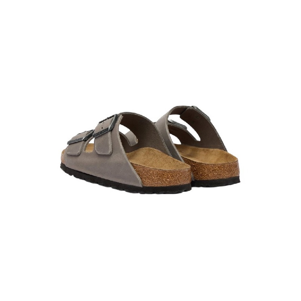 BIRKENSTOCK LEATHER ARIZONA SFB LEOI IRON NARROW SEASONAL ΠΑΝΤΟΦΛΑ UNISEX GREY