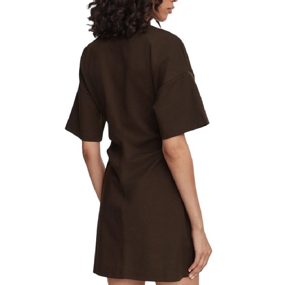 CALVIN KLEIN JEANS LOGO RIB INTERLOCK T-SHIRT ΦΟΡΕΜΑ ΓΥΝΑΙΚΕΙΟ BROWN