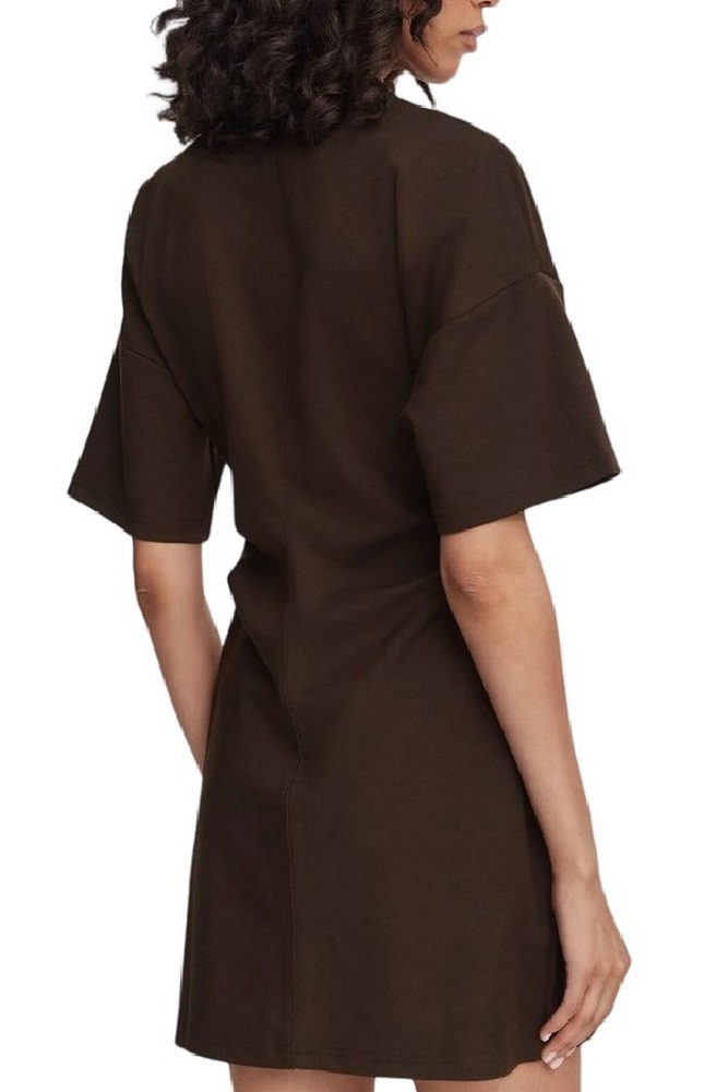 CALVIN KLEIN JEANS LOGO RIB INTERLOCK T-SHIRT ΦΟΡΕΜΑ ΓΥΝΑΙΚΕΙΟ BROWN