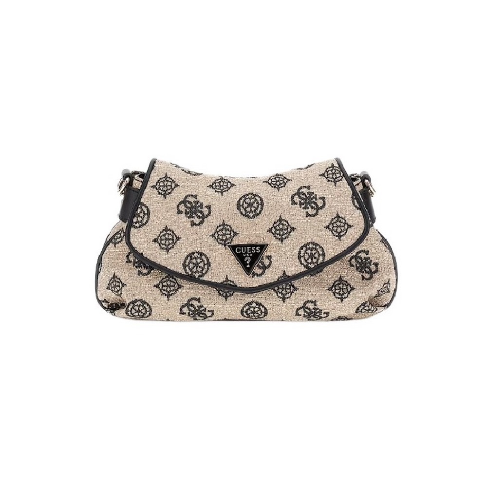GUESS BEYZA FLAP SHOULDER BAG ΤΣΑΝΤΑ ΓΥΝΑΙΚΕΙΑ BLACK