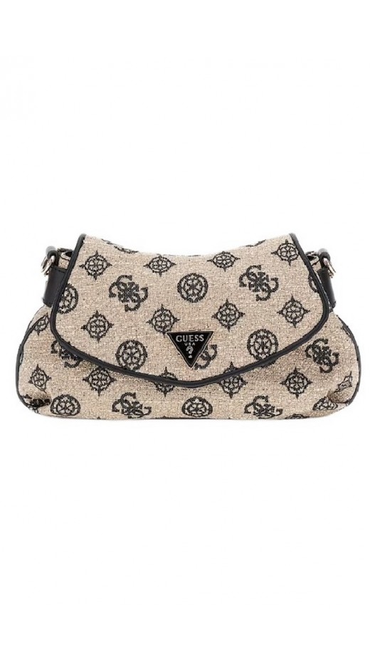 GUESS BEYZA FLAP SHOULDER BAG ΤΣΑΝΤΑ ΓΥΝΑΙΚΕΙΑ BLACK