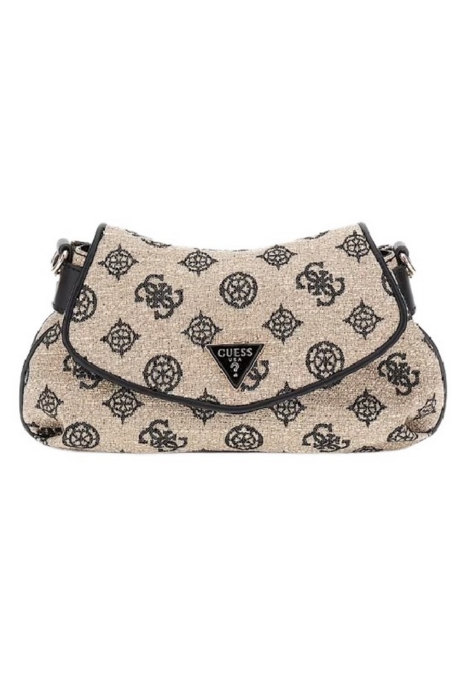 GUESS BEYZA FLAP SHOULDER BAG ΤΣΑΝΤΑ ΓΥΝΑΙΚΕΙΑ BLACK