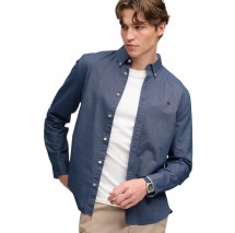 SUPERDRY PREPPY OXFORD SHIRT ΠΟΥΚΑΜΙΣΟ ΑΝΔΡΙΚΟ BLUE