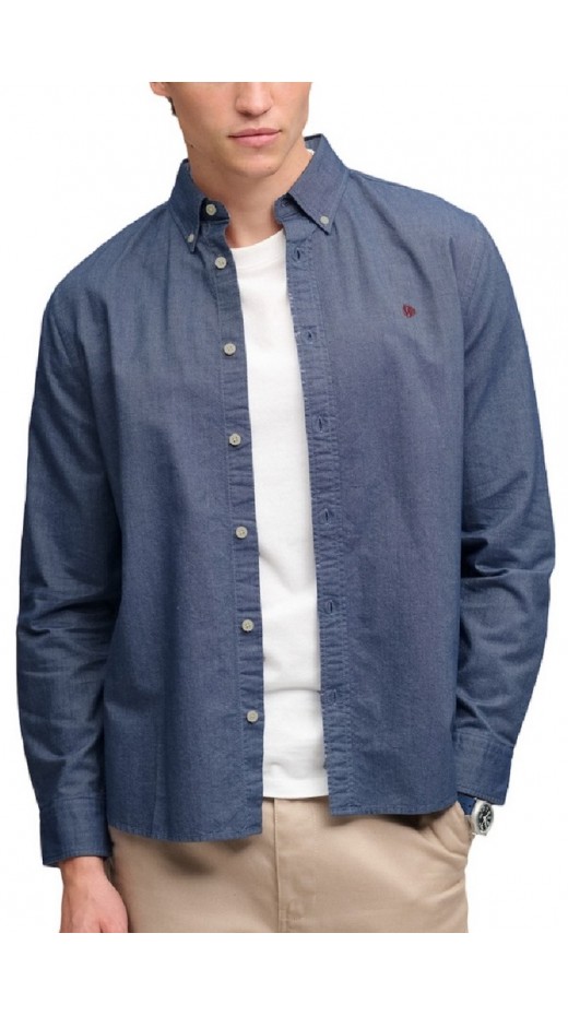SUPERDRY PREPPY OXFORD SHIRT ΠΟΥΚΑΜΙΣΟ ΑΝΔΡΙΚΟ BLUE