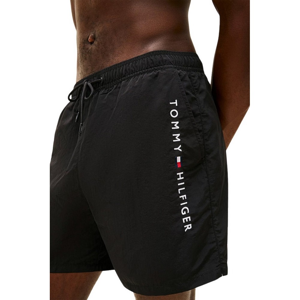 TOMMY HILFIGER MEDIUM DRAWSTRING ZIP POCKET ΜΑΓΙΟ ΑΝΔΡΙΚΟ BLACK