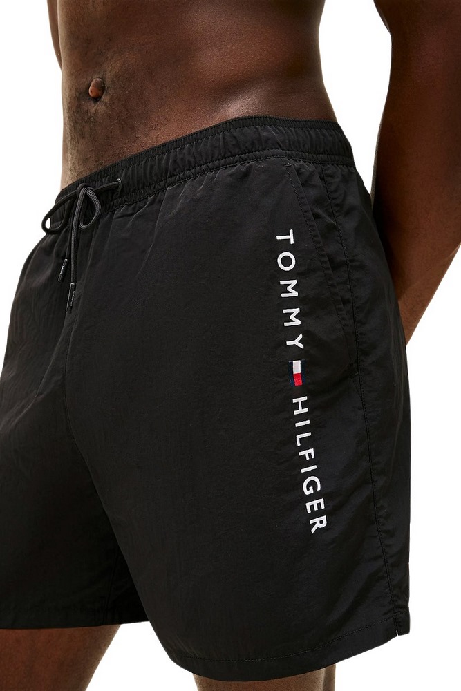 TOMMY HILFIGER MEDIUM DRAWSTRING ZIP POCKET ΜΑΓΙΟ ΑΝΔΡΙΚΟ BLACK