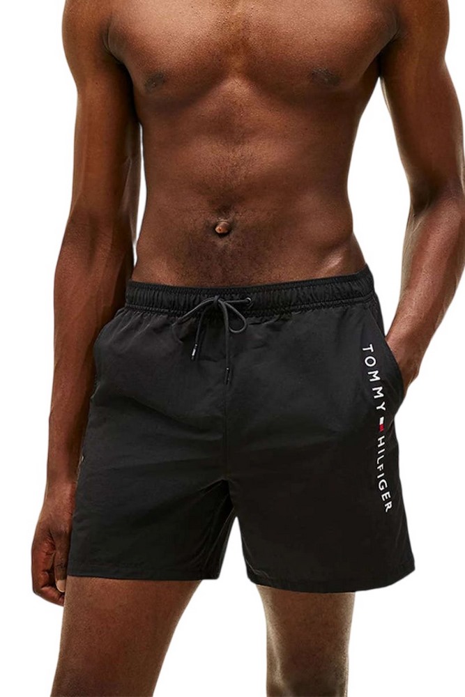 TOMMY HILFIGER MEDIUM DRAWSTRING ZIP POCKET ΜΑΓΙΟ ΑΝΔΡΙΚΟ BLACK