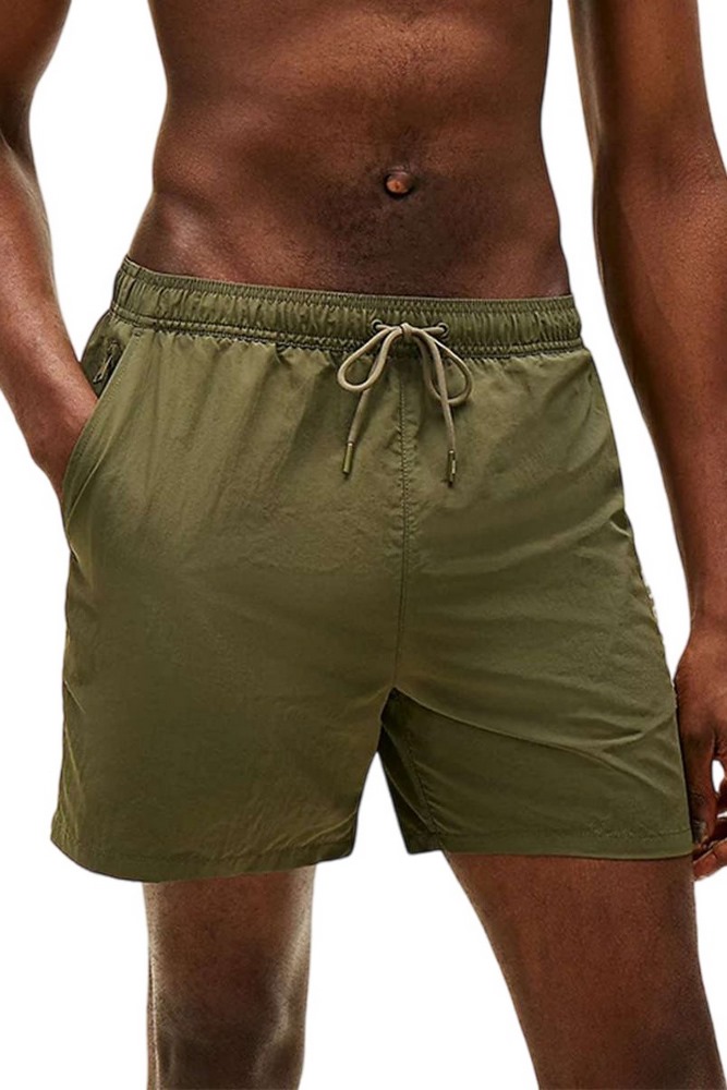 TOMMY HILFIGER MEDIUM DRAWSTRING ZIP POCKET ΜΑΓΙΟ ΑΝΔΡΙΚΟ OLIVE