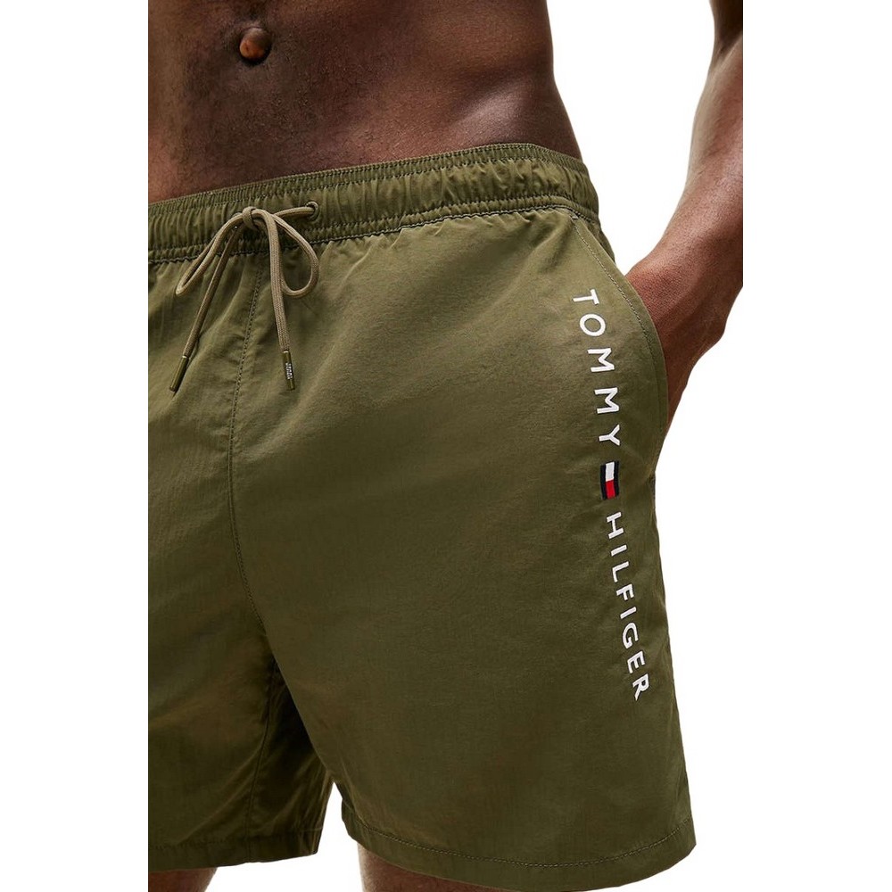 TOMMY HILFIGER MEDIUM DRAWSTRING ZIP POCKET ΜΑΓΙΟ ΑΝΔΡΙΚΟ OLIVE