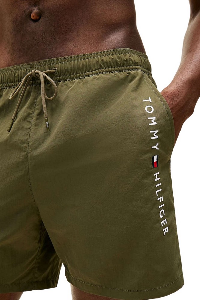 TOMMY HILFIGER MEDIUM DRAWSTRING ZIP POCKET ΜΑΓΙΟ ΑΝΔΡΙΚΟ OLIVE