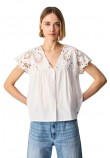 PEPE JEANS LONDON NARA ΠΟΥΚΑΜΙΣΟ ΓΥΝΑΙΚΕΙΟ PEPE JEANS LONDON WHITE