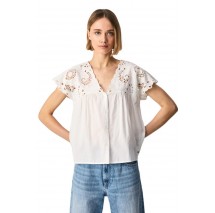 PEPE JEANS LONDON NARA ΠΟΥΚΑΜΙΣΟ ΓΥΝΑΙΚΕΙΟ PEPE JEANS LONDON WHITE
