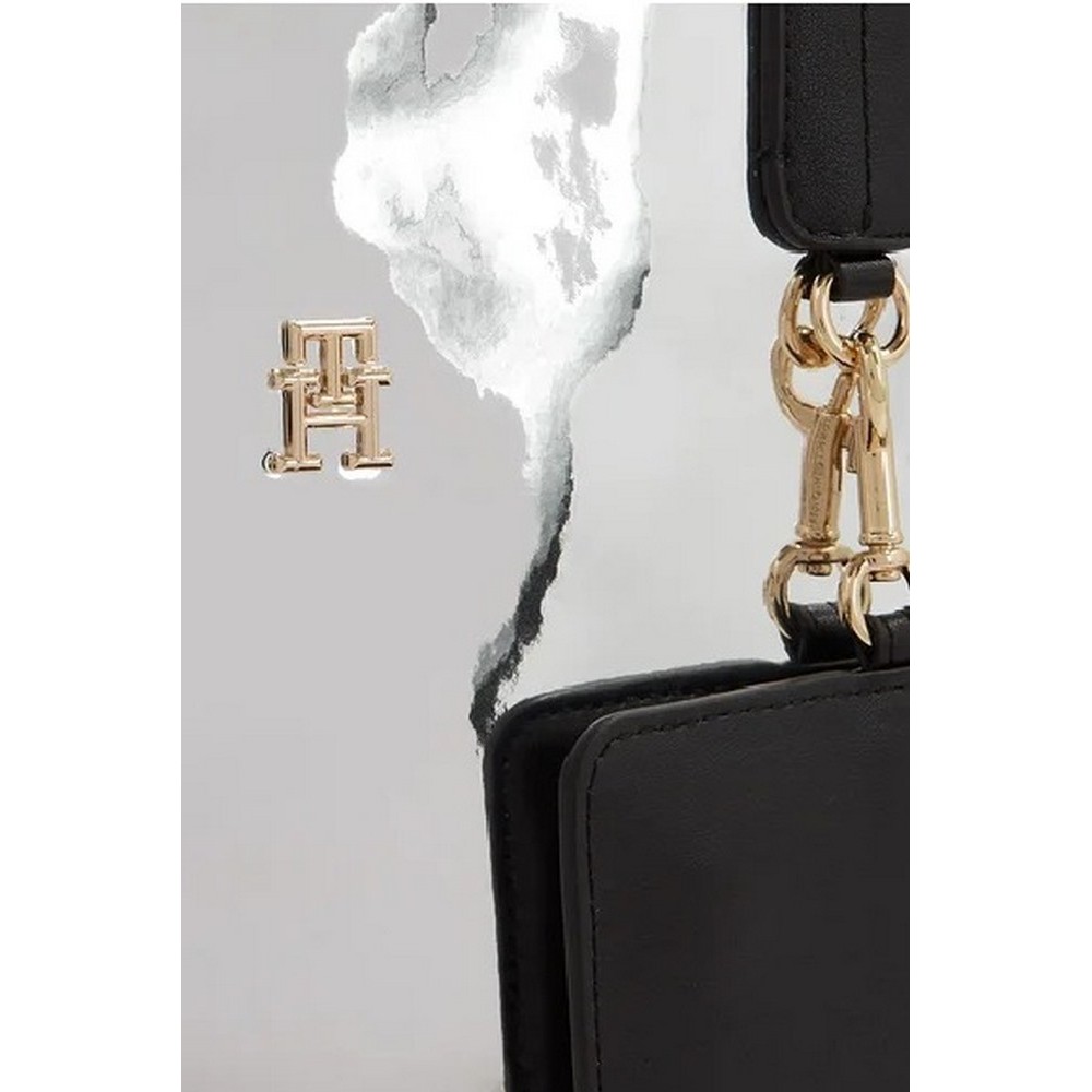 TOMMY HILFIGER ICONIC TOMMY TOTE METAL ΤΣΑΝΤΑ ΓΥΝΑΙΚΕΙΑ SILVER