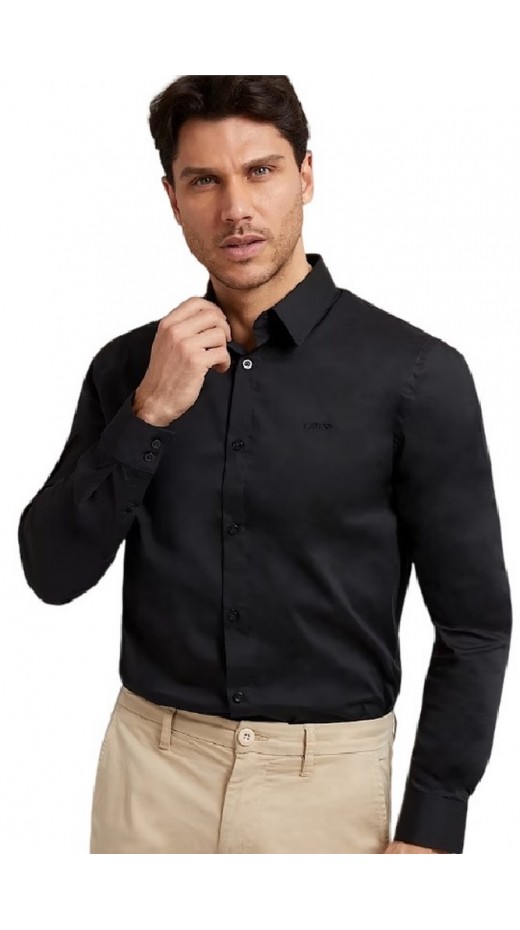 GUESS LS SUNSET SHIRT ΠΟΥΚΑΜΙΣΟ ΑΝΔΡΙΚΟ BLACK