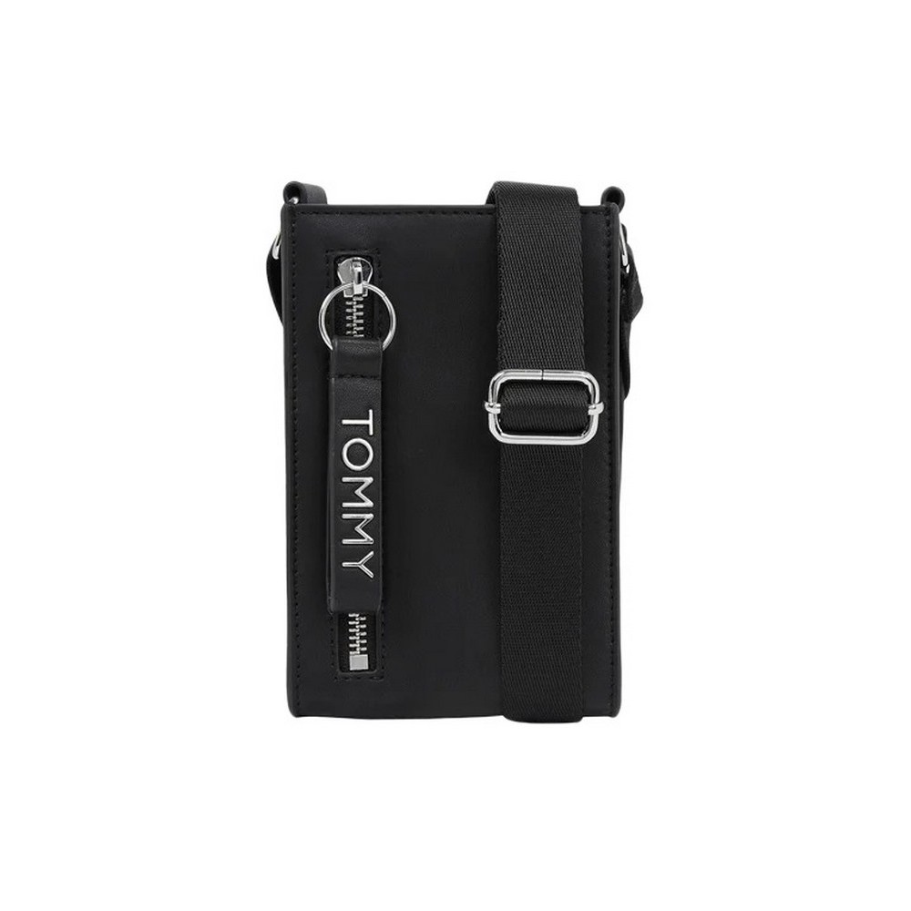 TOMMY HILFIGER TJW BOLD PHONE POUCH ΠΟΡΤΟΦΟΛΙ ΓΥΝΑΙΚΕΙΟ BLACK