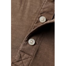 SUPERDRY JERSEY GRANDAD TOPT-SHIRT ΜΠΛΟΥΖΑ ΑΝΔΡΙΚΗ BROWN