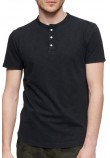 SUPERDRY JERSEY GRANDAD TOPT-SHIRT ΜΠΛΟΥΖΑ ΑΝΔΡΙΚΗ BLACK