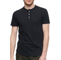 SUPERDRY JERSEY GRANDAD TOPT-SHIRT ΜΠΛΟΥΖΑ ΑΝΔΡΙΚΗ BLACK