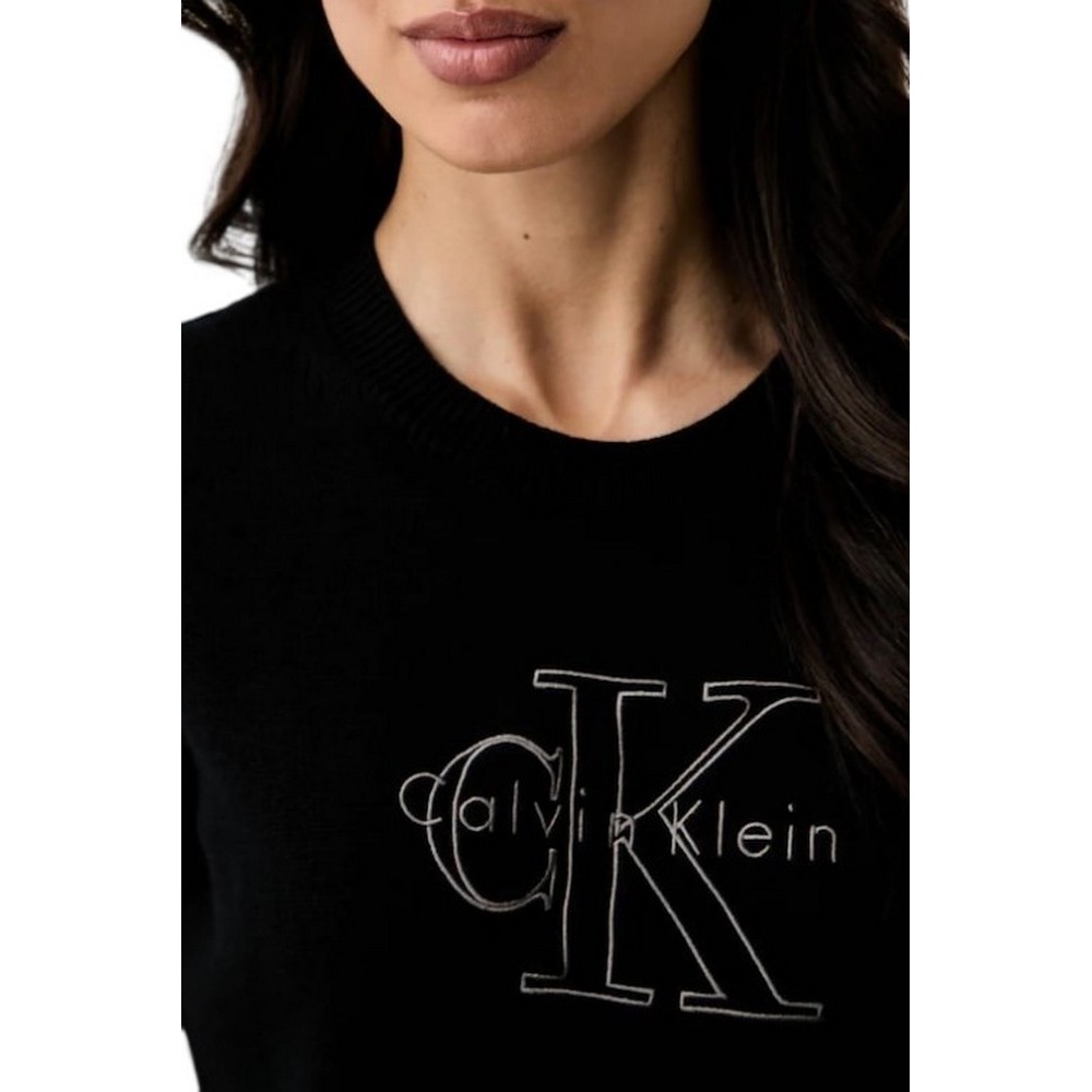 CALVIN KLEIN JEANS LOGO MINI DRESS ΦΟΡΕΜΑ ΓΥΝΑΙΚΕΙΟ BLACK