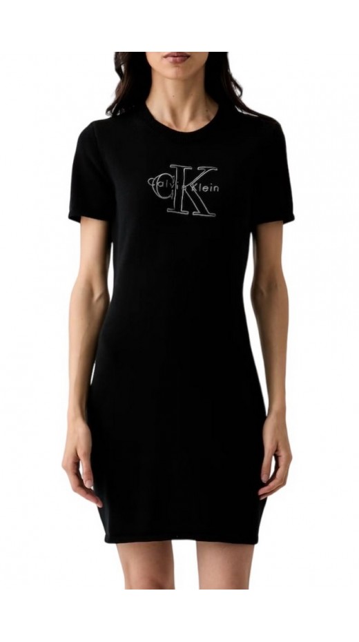 CALVIN KLEIN JEANS LOGO MINI DRESS ΦΟΡΕΜΑ ΓΥΝΑΙΚΕΙΟ BLACK