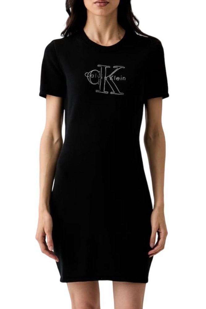 CALVIN KLEIN JEANS LOGO MINI DRESS ΦΟΡΕΜΑ ΓΥΝΑΙΚΕΙΟ BLACK