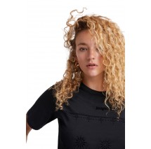 T-SHIRT FLOCKED  ΓΥΝΑΙΚΕΙΟ DESIGUAL BLACK