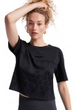 T-SHIRT FLOCKED  ΓΥΝΑΙΚΕΙΟ DESIGUAL BLACK