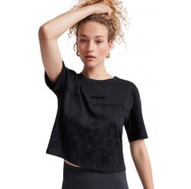 T-SHIRT FLOCKED  ΓΥΝΑΙΚΕΙΟ DESIGUAL BLACK