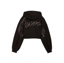 PUMA ESSENTIALS GRAPHIC BEDAZZLED FZ HOODIE ΖΑΚΕΤΑ ΦΟΥΤΕΡ ΓΥΝΑΙΚΕΙΑ BLACK
