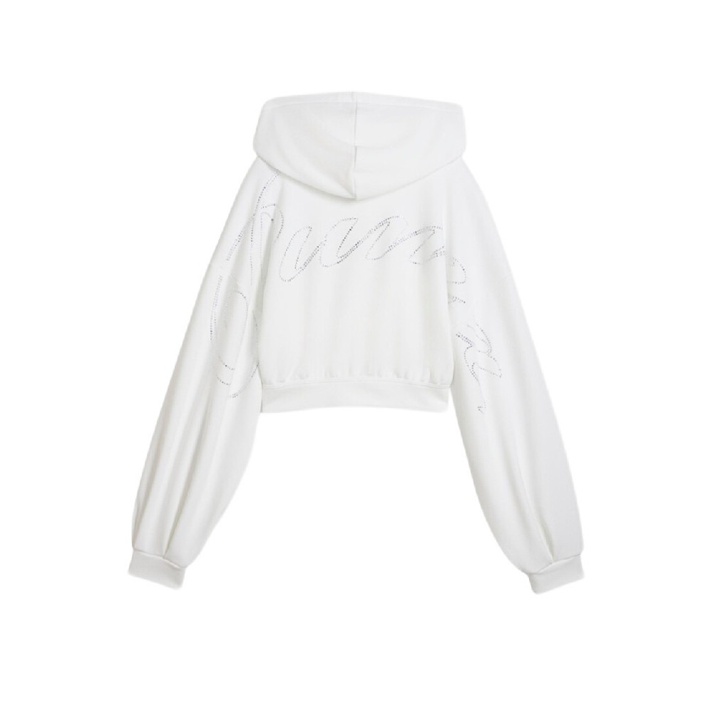 PUMA ESSENTIALS GRAPHIC BEDAZZLED FZ HOODIE ΖΑΚΕΤΑ ΦΟΥΤΕΡ ΓΥΝΑΙΚΕΙΑ WHITE