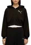 PUMA ESSENTIALS GRAPHIC BEDAZZLED FZ HOODIE ΖΑΚΕΤΑ ΦΟΥΤΕΡ ΓΥΝΑΙΚΕΙΑ BLACK