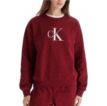 CALVIN KLEIN JEANS LS MONOLOGO FRENCH TERRY RLXD CN ΦΟΥΤΕΡ ΜΠΛΟΥΖΑ ΓΥΝΑΙΚΕΙΑ BORDEAUX