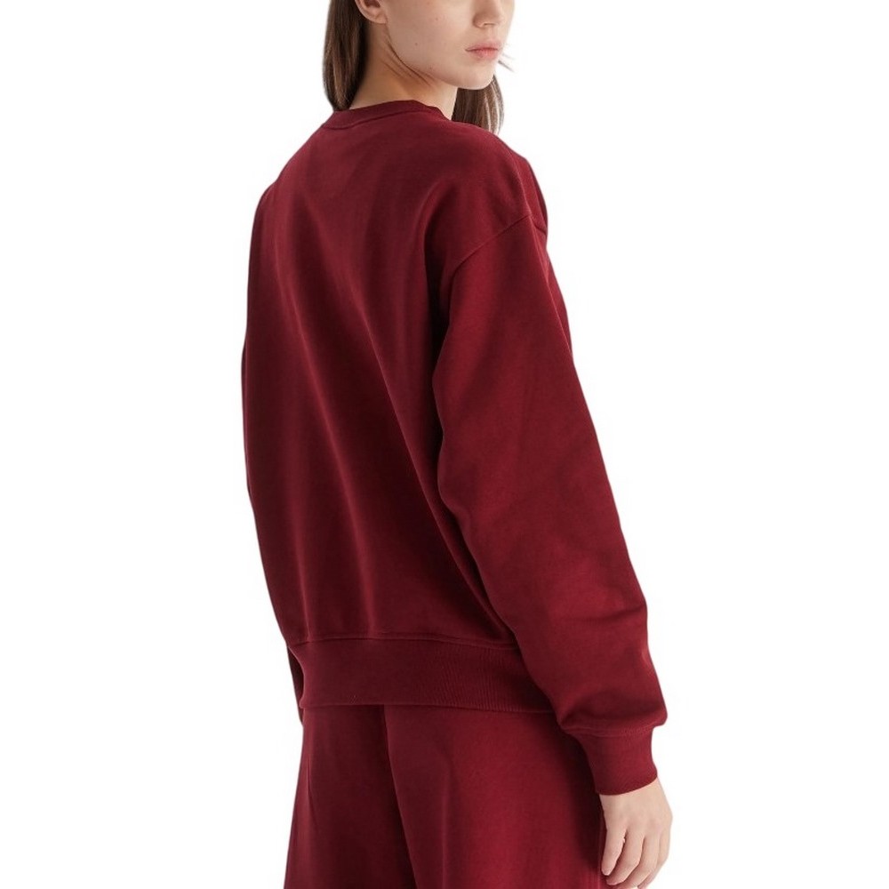 CALVIN KLEIN JEANS LS MONOLOGO FRENCH TERRY RLXD CN ΦΟΥΤΕΡ ΜΠΛΟΥΖΑ ΓΥΝΑΙΚΕΙΑ BORDEAUX