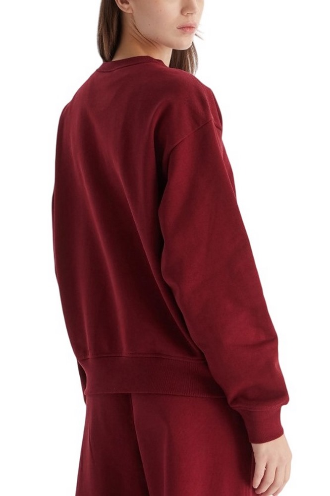CALVIN KLEIN JEANS LS MONOLOGO FRENCH TERRY RLXD CN ΦΟΥΤΕΡ ΜΠΛΟΥΖΑ ΓΥΝΑΙΚΕΙΑ BORDEAUX