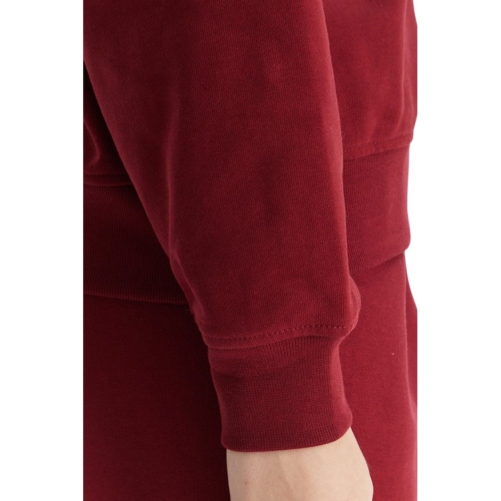 CALVIN KLEIN JEANS LS MONOLOGO FRENCH TERRY RLXD CN ΦΟΥΤΕΡ ΜΠΛΟΥΖΑ ΓΥΝΑΙΚΕΙΑ BORDEAUX