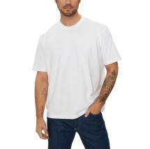 GUESS JEANS SS CN OS LOGO EMB TEE ΜΠΛΟΥΖΑ ΑΝΔΡΙΚΗ WHITE