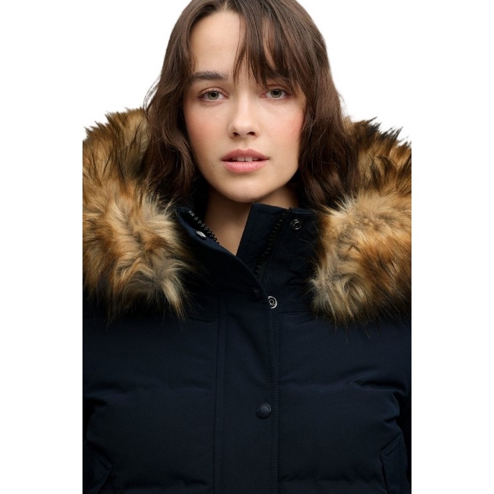 SUPERDRY EVEREST HOODED BOMBER JKT ΜΠΟΥΦΑΝ ΓΥΝΑΙΚΕΙΟ NAVY