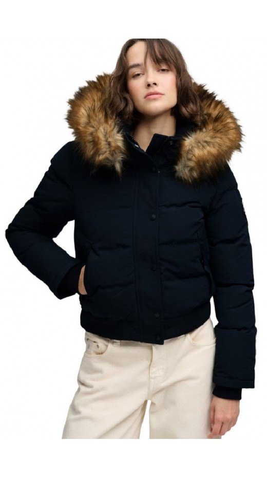 SUPERDRY EVEREST HOODED BOMBER JKT ΜΠΟΥΦΑΝ ΓΥΝΑΙΚΕΙΟ NAVY