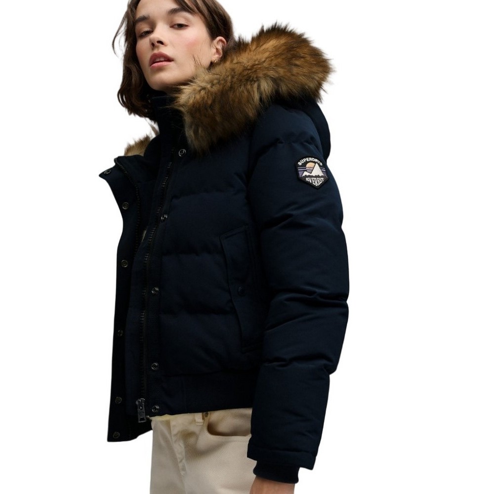 SUPERDRY EVEREST HOODED BOMBER JKT ΜΠΟΥΦΑΝ ΓΥΝΑΙΚΕΙΟ NAVY