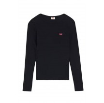 LEVIS HAYES TEE ΜΠΛΟΥΖΑ ΜΑΚΡΥΜΑΝΙΚΗ ΓΥΝΑΙΚΕΙΑ BLACK
