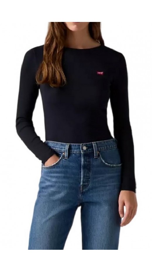 LEVIS HAYES TEE ΜΠΛΟΥΖΑ ΜΑΚΡΥΜΑΝΙΚΗ ΓΥΝΑΙΚΕΙΑ BLACK